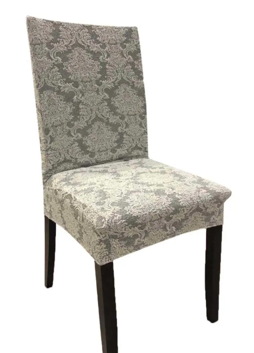 Чехол на стул универсальный жаккард Karna 50194 Серый (8-6-3808234)