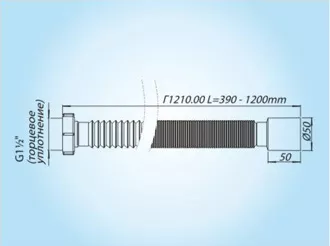 Трубка гнучка SoloPlast Г-1210.00 1 1/2х50 400-1200 мм (SQ-1003889) - фото 2