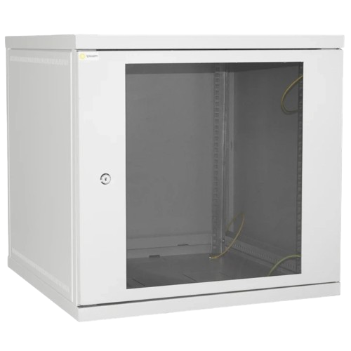 Шкаф серверный телекоммуникационный IPCOM СН-12U-06-06-ДС-1-7035 со стеклом 12U 600x600 мм Белый (32709173)