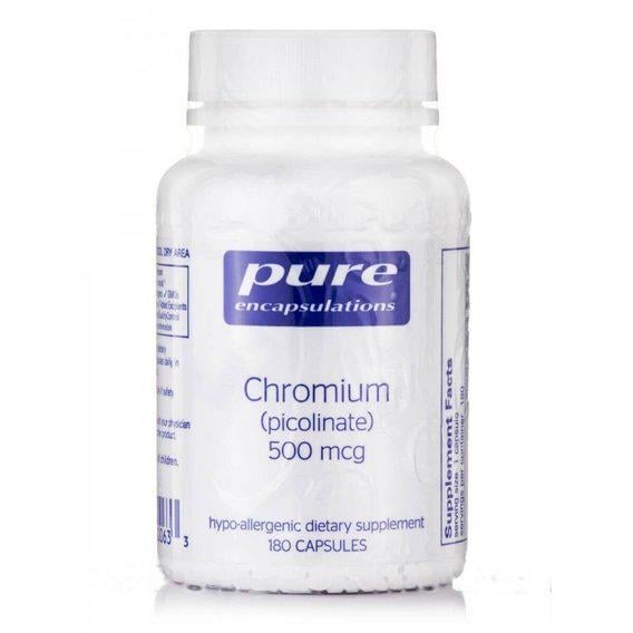 Микроэлемент Хром Pure Encapsulations Chromium picolinate 500 mcg 180 Caps (PE-00063)