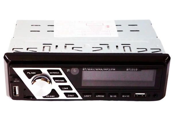 Магнитола 1DIN 1010BT Bluetooth ISO RGB подсветка FM/USB/SD/AUX (17419)