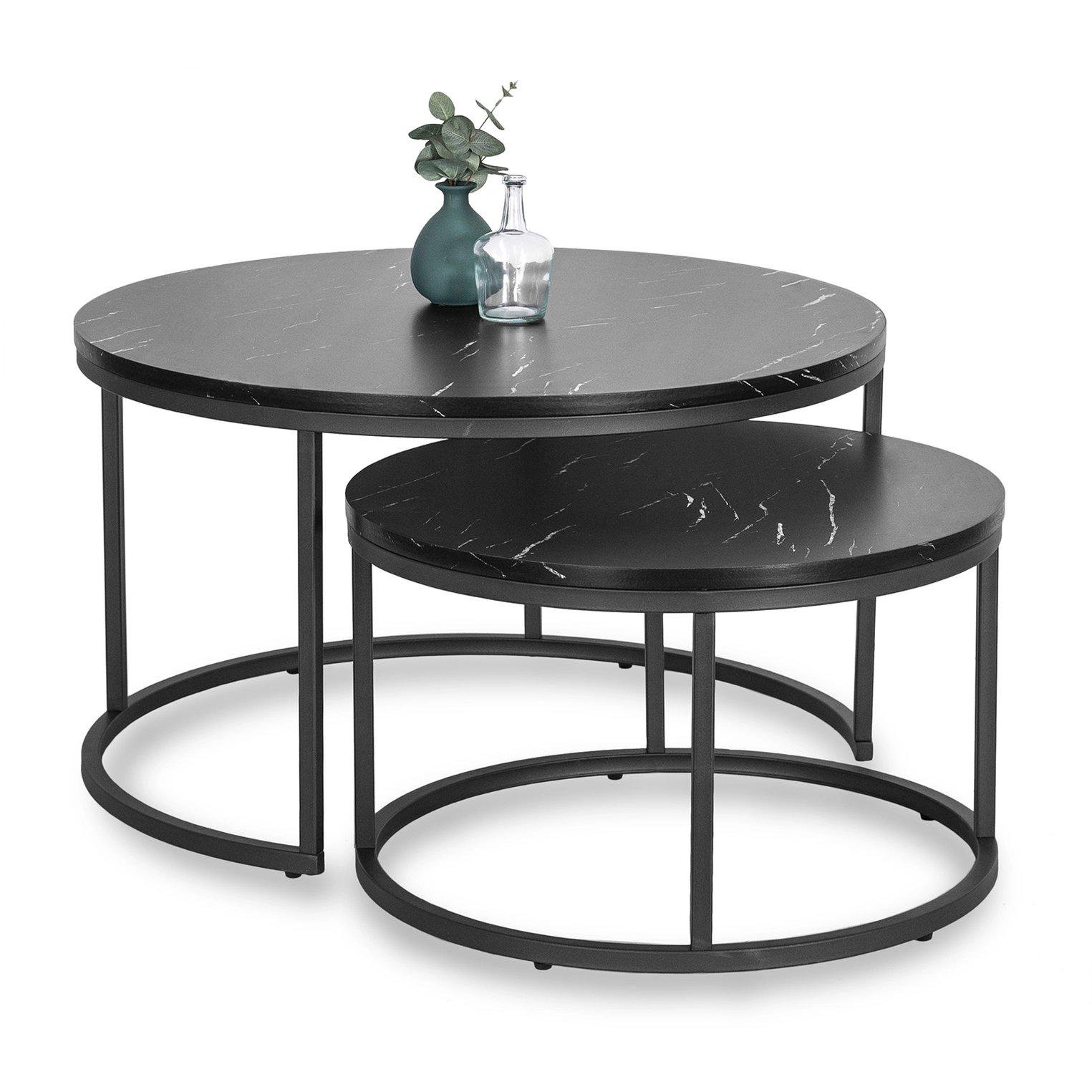 Комплект журнальных столов Mebel Elite MAURO MAX Marmur 2 шт. Черный (ME.MAXMAURO/CZM/CZ/L) Комплект журнальных столов Mebel Elite MAURO MAX Marmur 2 шт. Черный (ME.MAXMAURO/CZM/CZ/L)