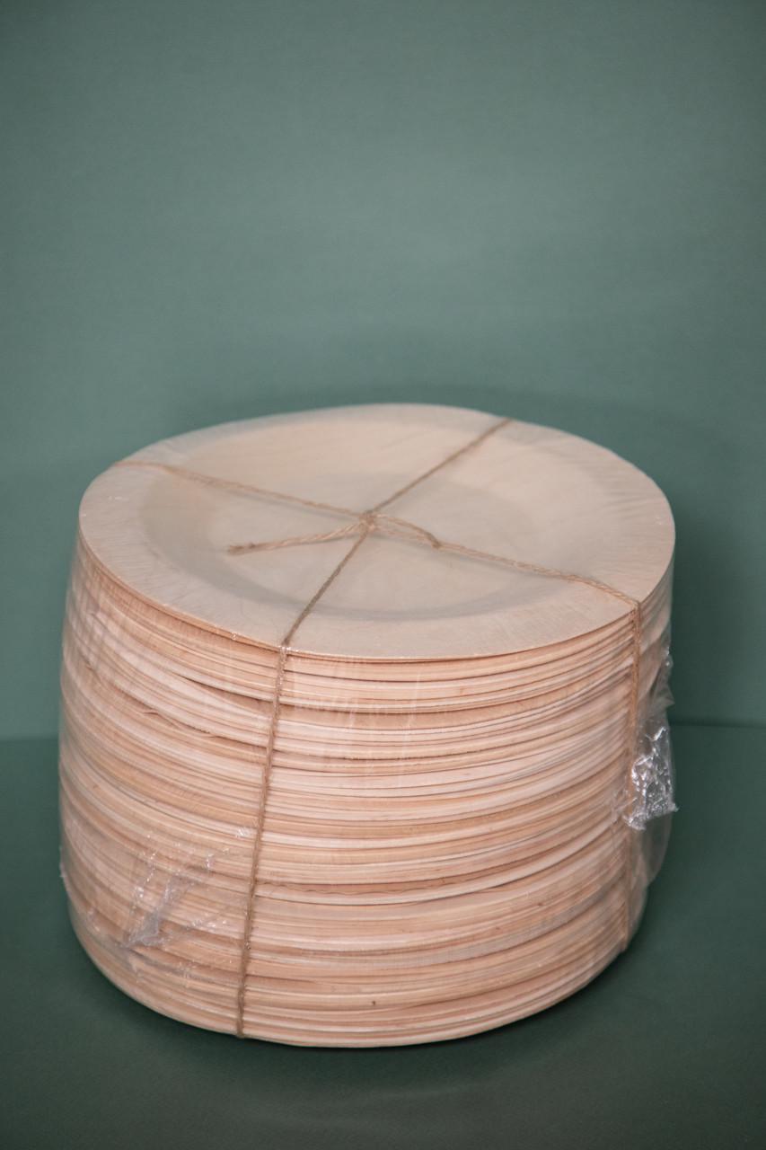 Одноразовые тарелки LISKO одноразовые деревянные 23 см 100 шт. (00000000170) - фото 2 Одноразовые тарелки LISKO одноразовые деревянные 23 см 100 шт. (00000000170) - фото 2