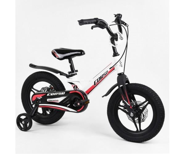 Велосипед дитячий Corso MG-05078  магнієва рама/дискові гальма 14" Білий (46457264)