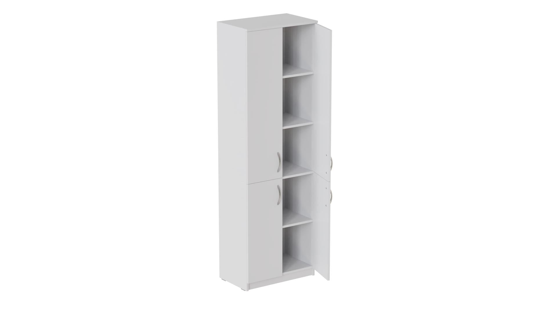 Шкаф Ferrum-decor Анжело на 5 полок с 4 дверями ДСП 16 мм 1900x600x380 мм Белый (FRD-105001)