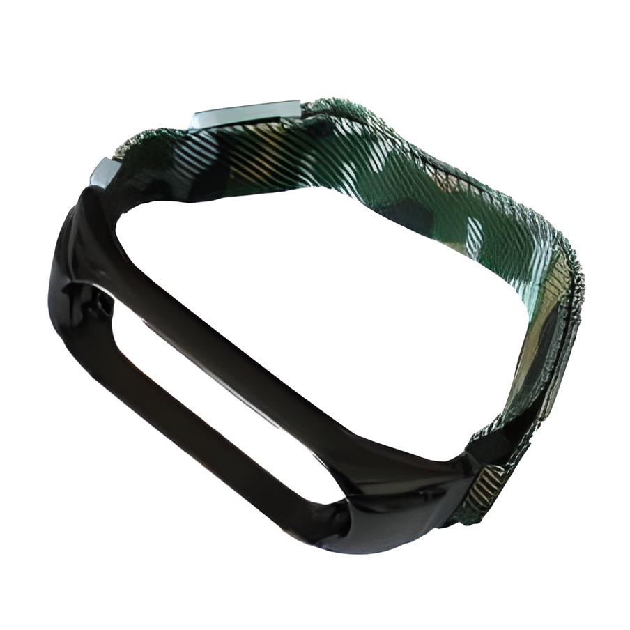 Ремешок для фитнес браслета Xiaomi Mi Band 3 4 Milanese Loop Camouflage 1 Green