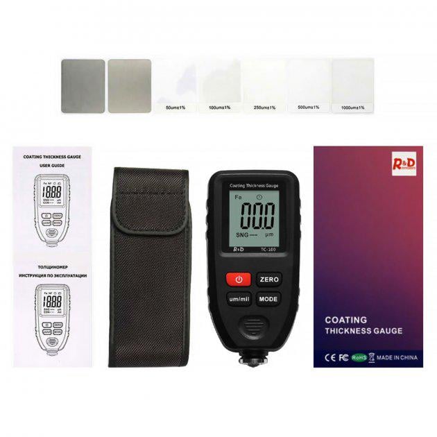 Товщиномір цифровий фарби R&D-TC100 0,1 мікрон/0-1300 Fe & NF - фото 2 Товщиномір цифровий фарби R&D-TC100 0,1 мікрон/0-1300 Fe & NF - фото 2