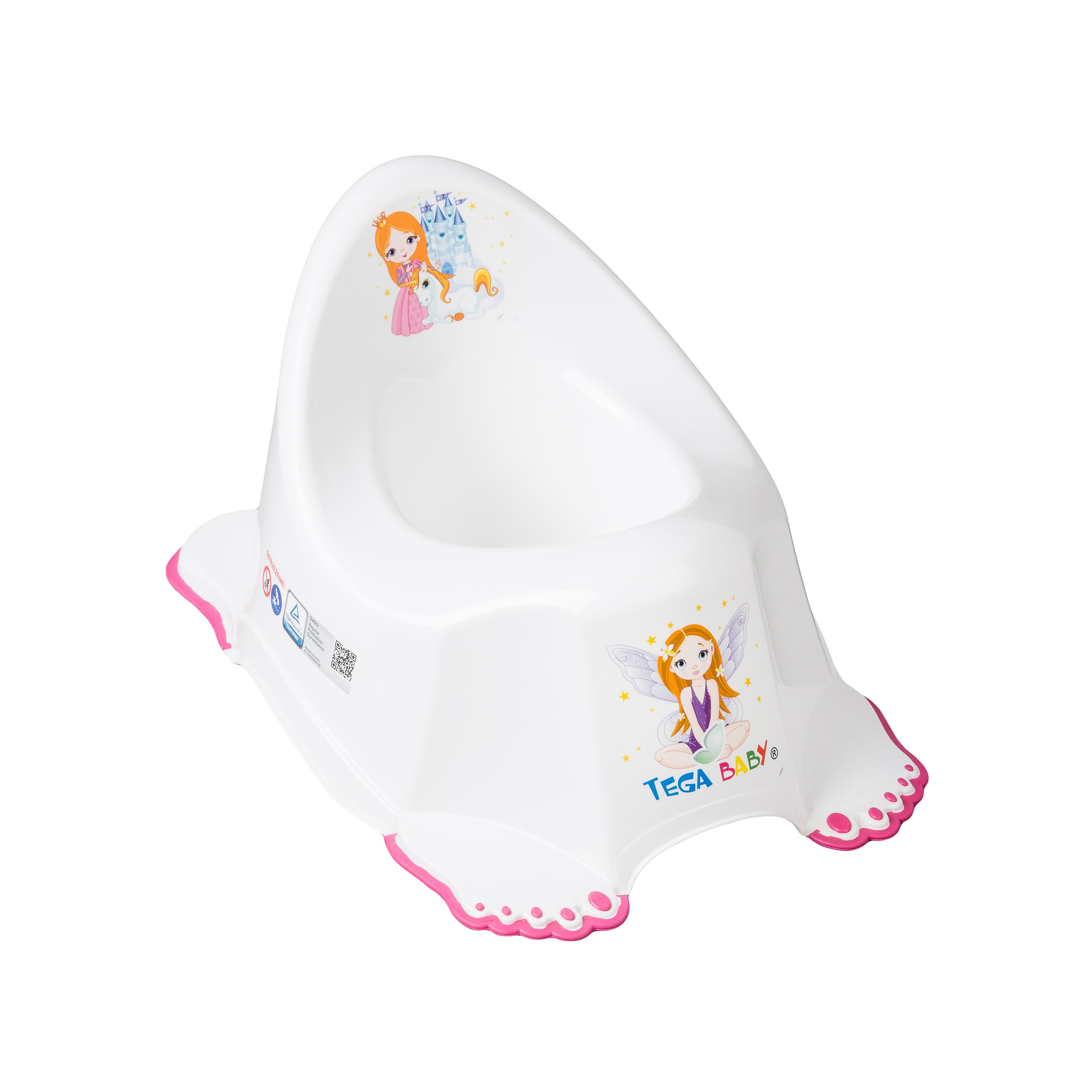 Горшок нескользящий с мелодией Tega Baby Принцесса Белый
