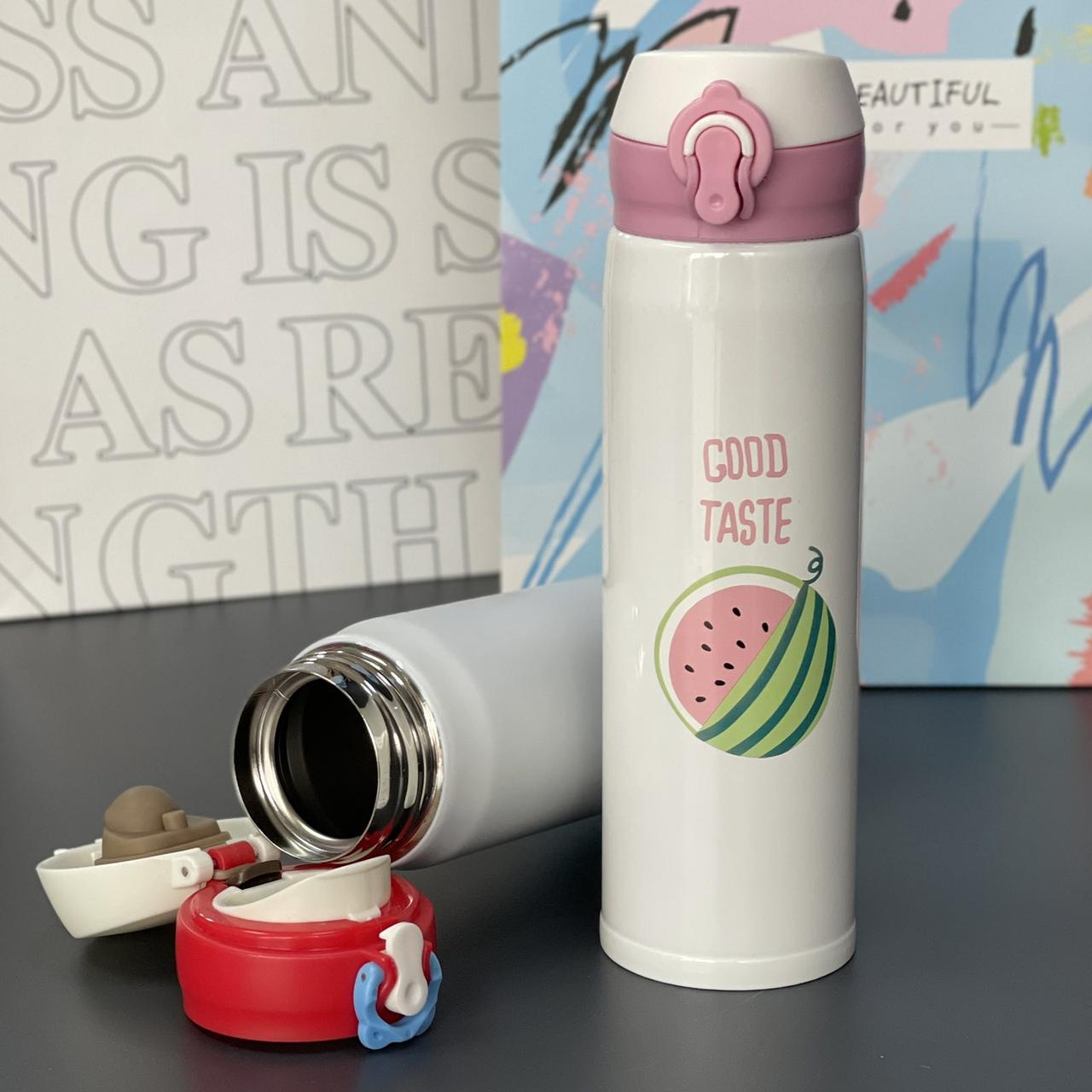 Термос SNT 500 мл Білий/Рожевий (80613) - фото 2 Термос SNT 500 мл Білий/Рожевий (80613) - фото 2