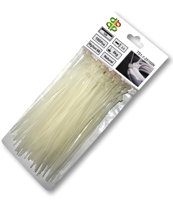Стяжки кабельные пластиковые Bradas 4,8x200 мм 100 шт. Neutral