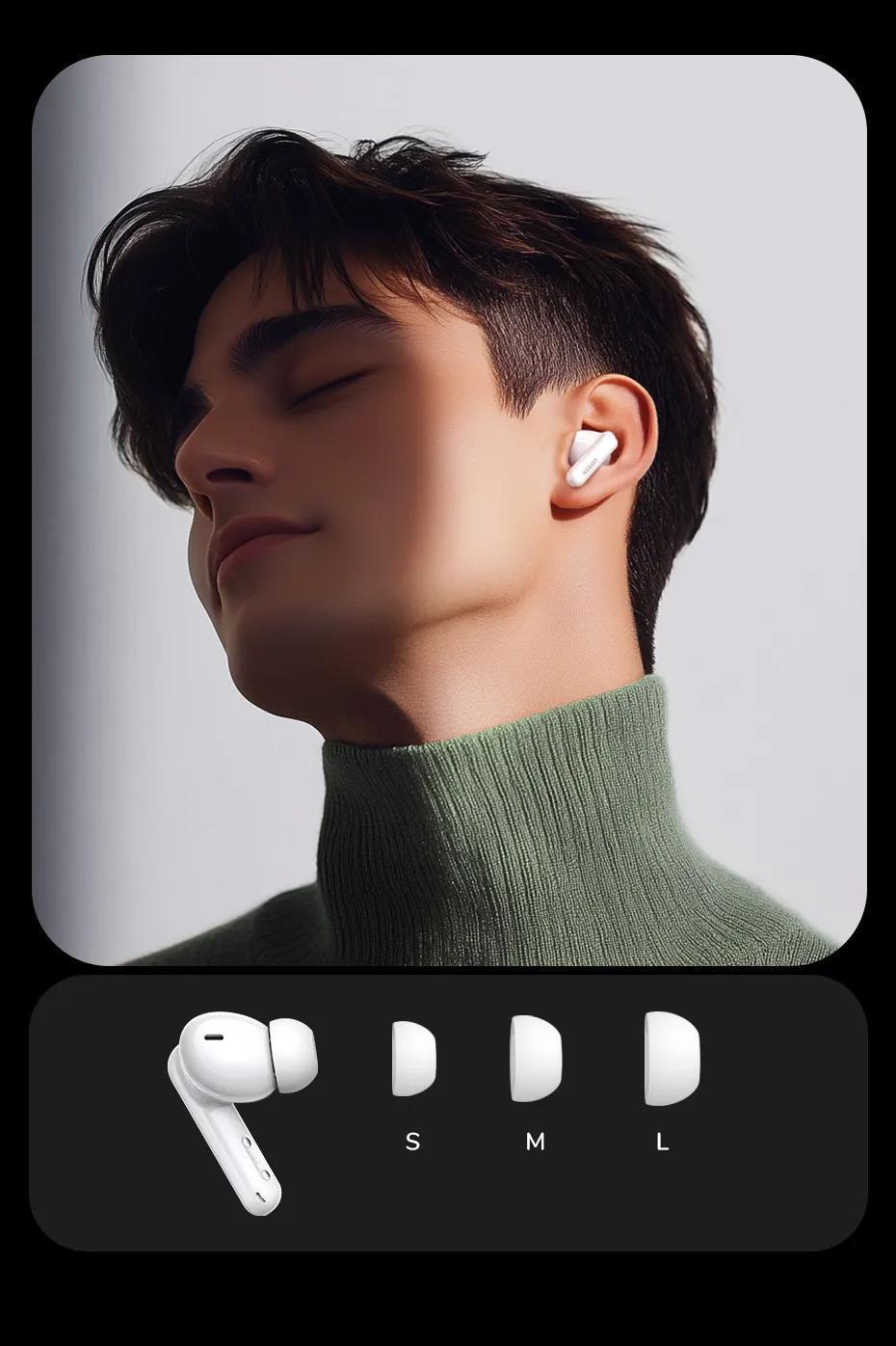 Навушники бездротові UGREEN EchoBuds Magic Кейс з LCD екраном ANC 52 дБ Hi-Res Audio LDAC Bluetooth 5.4 Білий (55137) - фото 12 Навушники бездротові UGREEN EchoBuds Magic Кейс з LCD екраном ANC 52 дБ Hi-Res Audio LDAC Bluetooth 5.4 Білий (55137) - фото 12