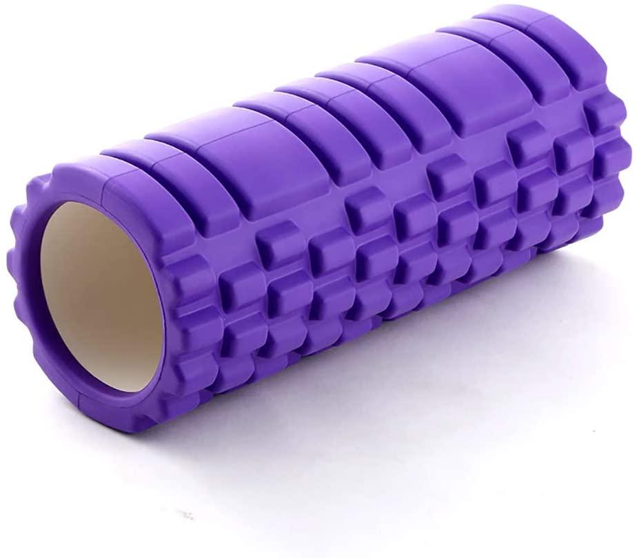 Роллер для занятий йогой Foam Roller EVA массажный Фиолетовый - фото 2