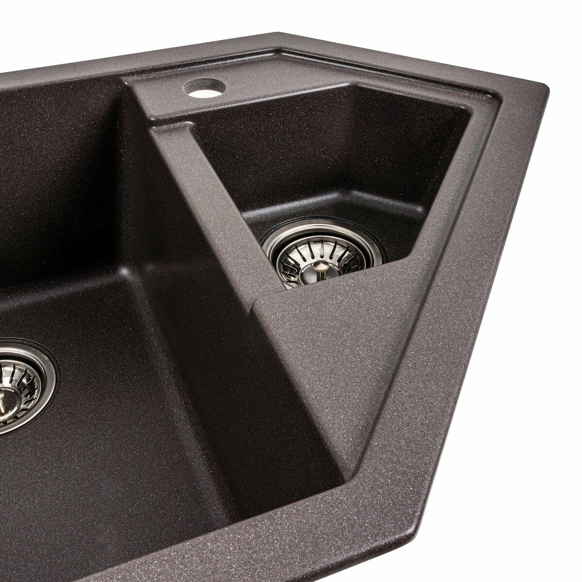 Мийка для кухні гранітна Platinum 9950 PANDORA Гренадин матовий (9950-33) - фото 5 Мийка для кухні гранітна Platinum 9950 PANDORA Гренадин матовий (9950-33) - фото 5