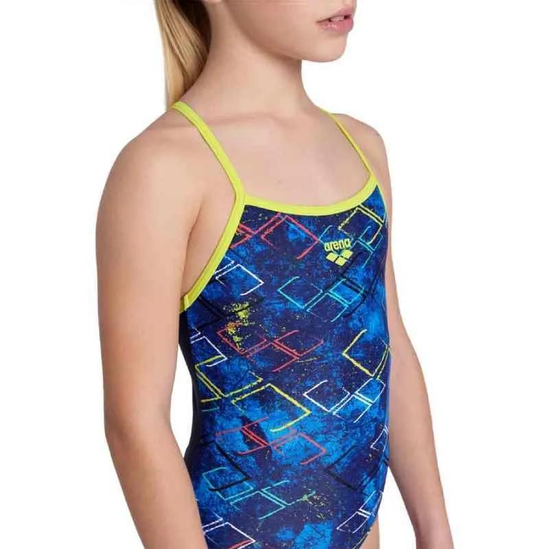 Купальник дитячий Arena DALY SWIMSUIT LIGHT DROP BACK 140 см Синій (003294-903 140) - фото 4