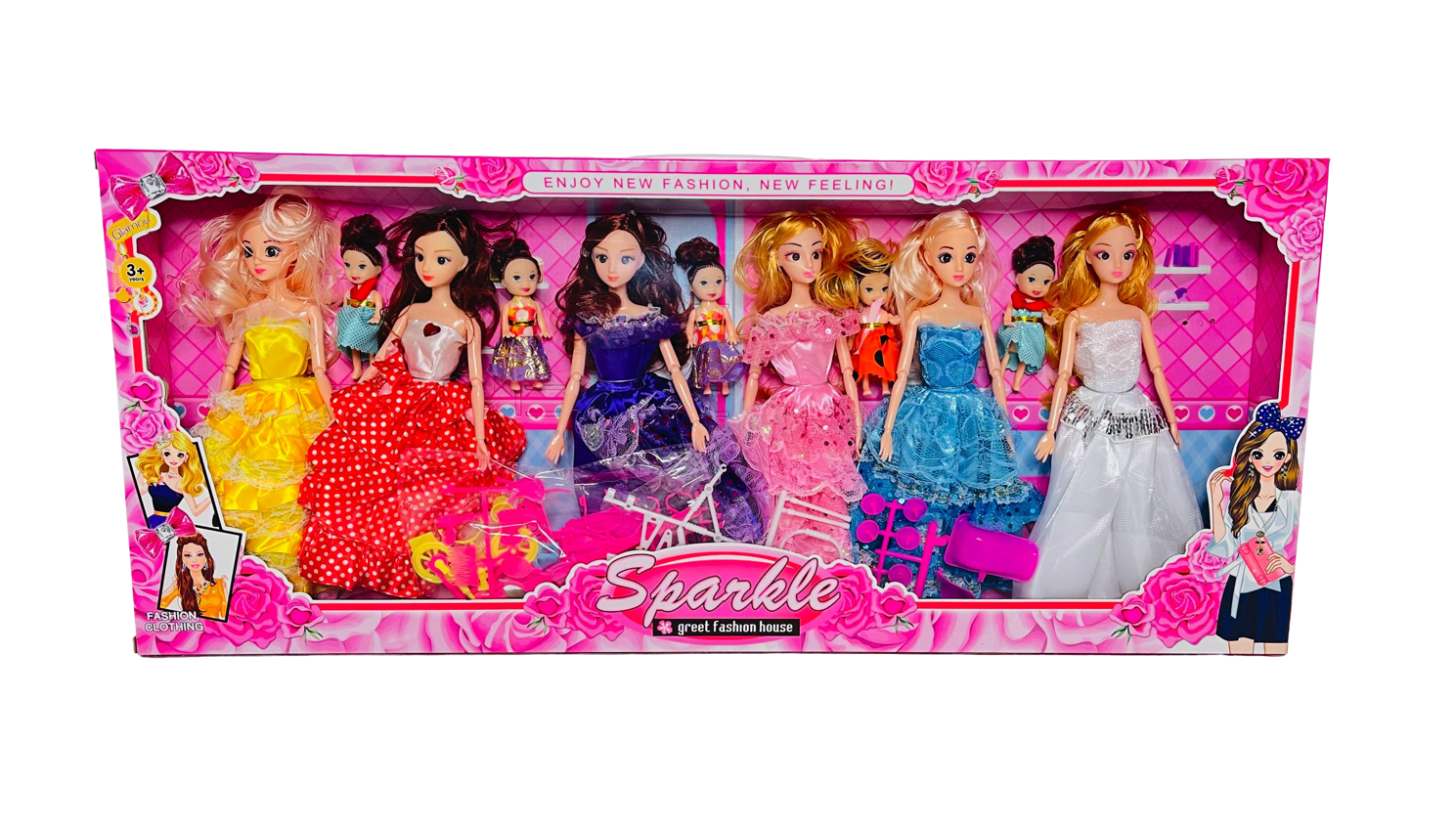 Набор кукол 6 Барби и 5 малышей (49463)