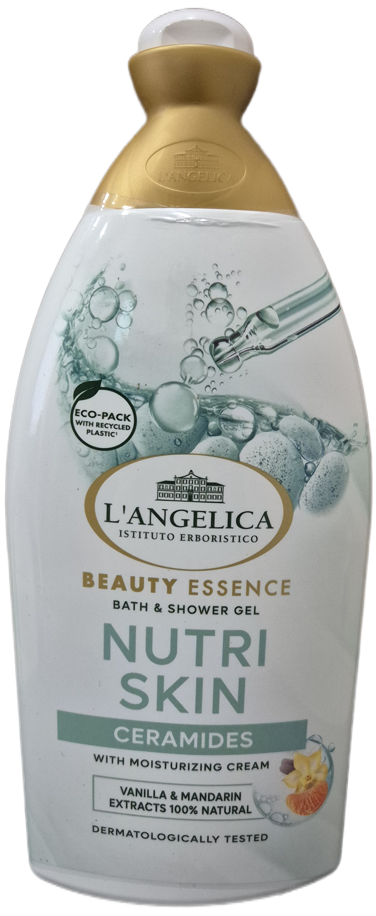Крем-гель для душу L'Angelica Beauty Essence Nutri Skin керамідами/ваніллю та мандарином 500 мл (N-2604)