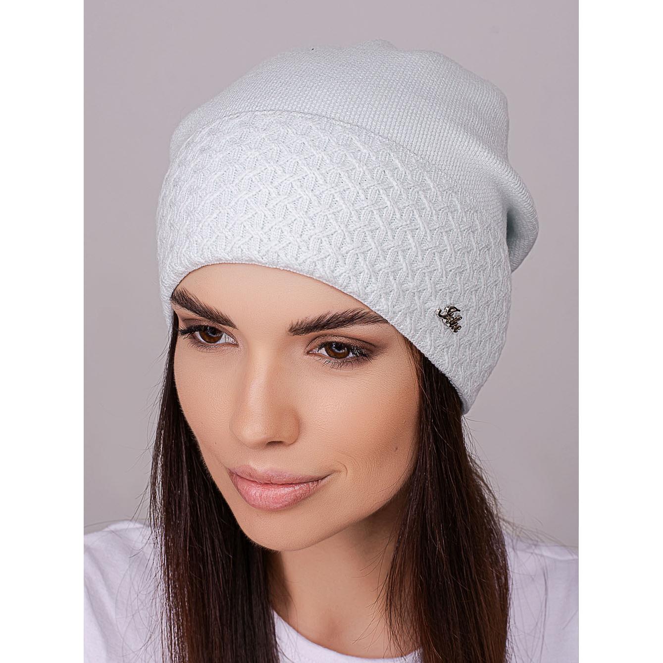 Шапка жіноча Leks ПОЕЗІЯ шерстяна утеплена флісом з візерунком на відвороті ззаді зчіплена one size Крижаний (258480) - фото 1 Шапка жіноча Leks ПОЕЗІЯ шерстяна утеплена флісом з візерунком на відвороті ззаді зчіплена one size Крижаний (258480) - фото 1