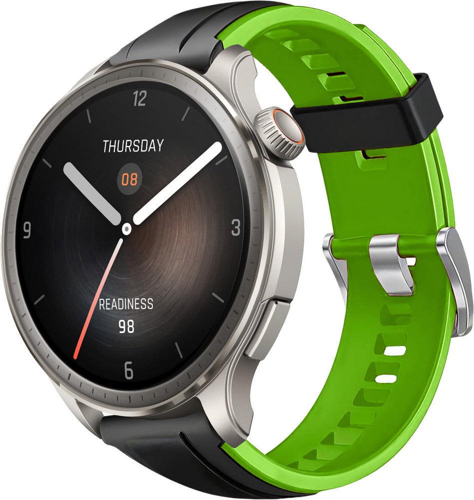 Ремешок Coholl для Amazfit Balance Black Green (37239-4A) Ремешок Coholl для Amazfit Balance Black Green (37239-4A)