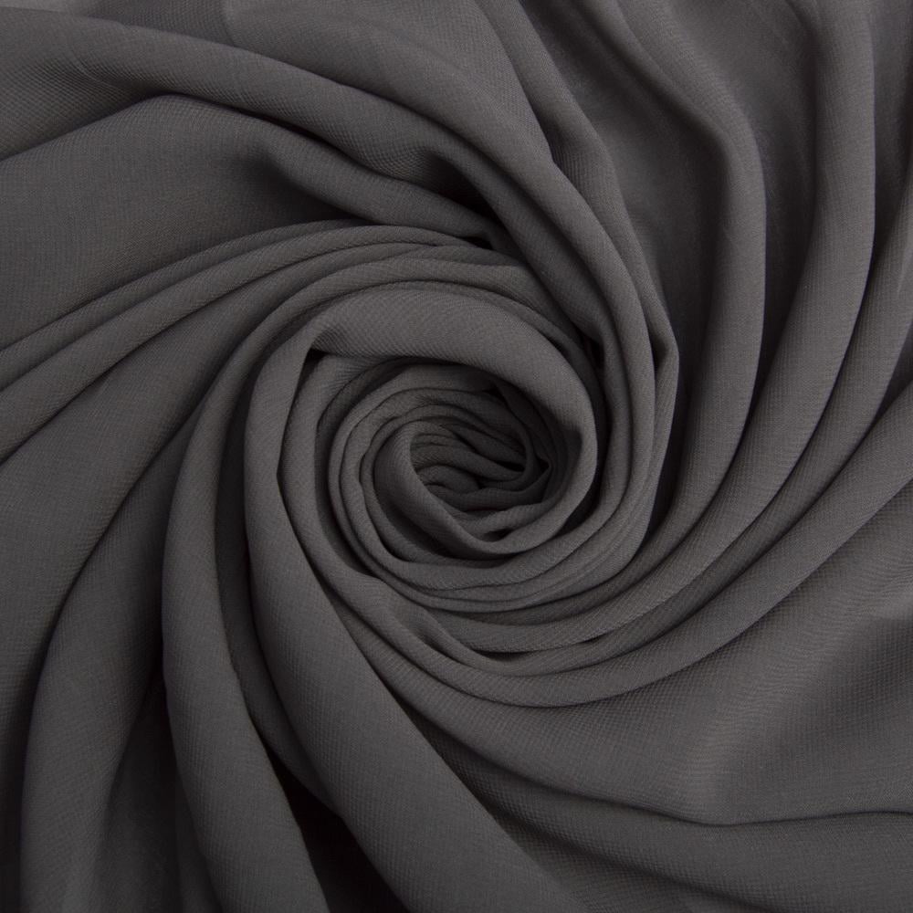 Шифон плательний Sheila Сіро-оливковий (24632)