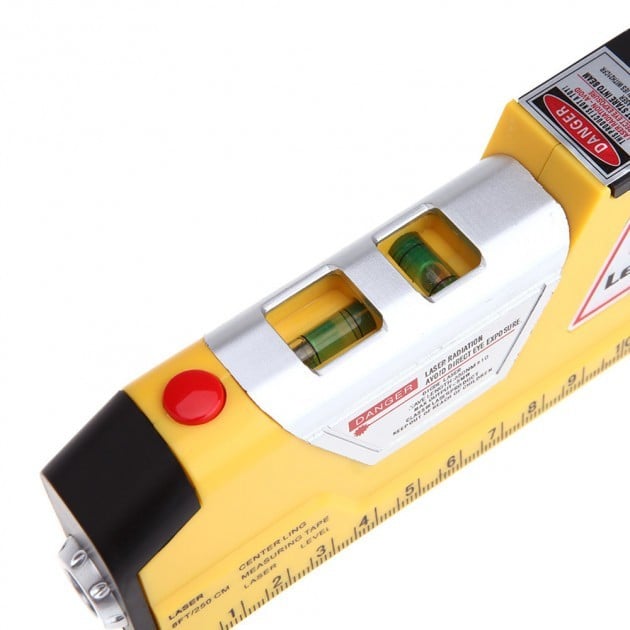 Лазерний рівень Easy Fix Laser Level Pro 3 з вбудованою рулеткою (3520) - фото 4