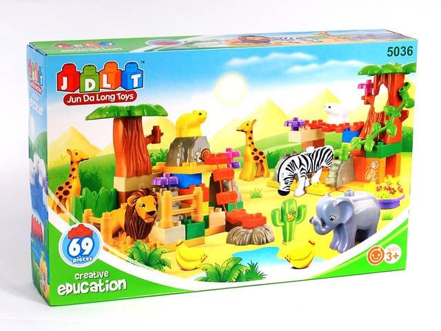 Конструктор детский Jdlt 5036 зоопарк 69 дет (6216)