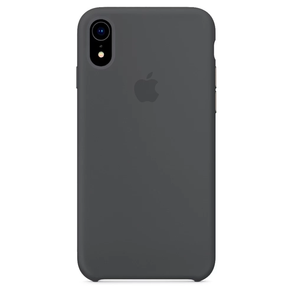 Силиконовый Чехол Накладка Silicone Case для iPhone XR Закрытый низ Dark Grey