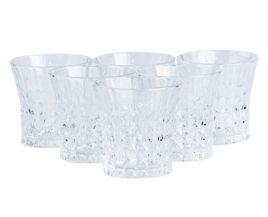 Набор стаканов Living Home фигурных под хрусталь 6 шт. по 255 мл Прозрачный - фото 2