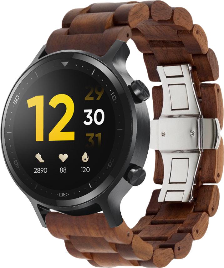 Ремешок деревянный WoodLock для Realme Watch S Brown (28686-30)