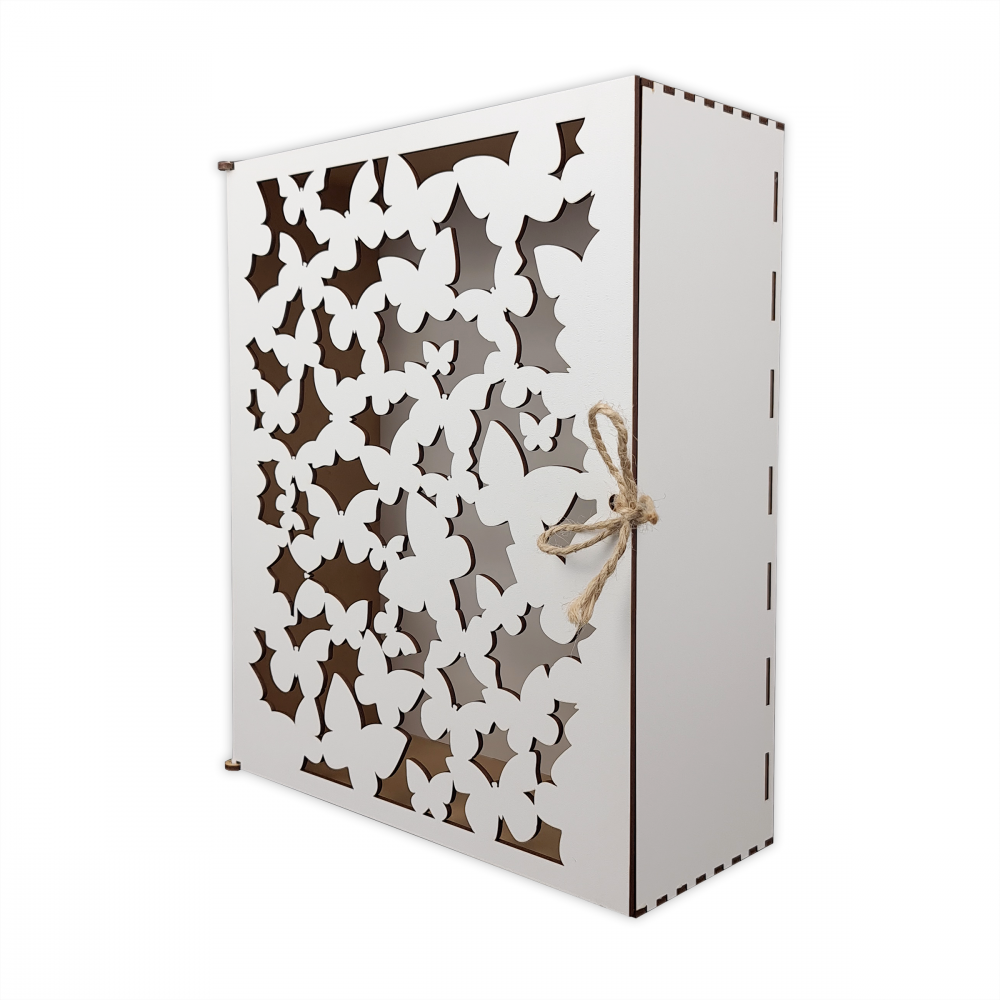 Коробка бабочки 34x28 см Белый (CLN-087)