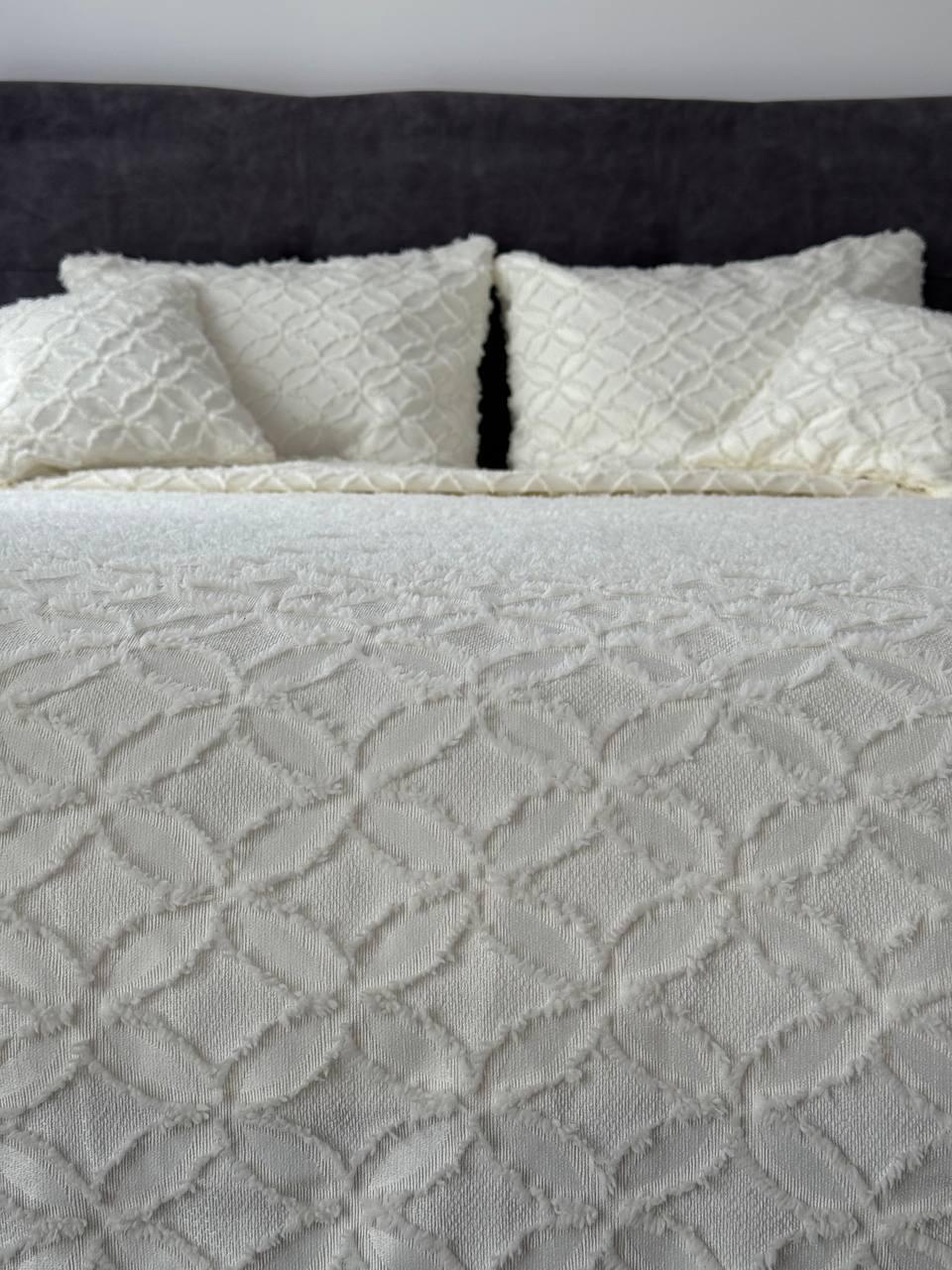 Покрывало Фрея 140x250 см Молочный (21621-2-140x250cm) - фото 4 Покрывало Фрея 140x250 см Молочный (21621-2-140x250cm) - фото 4