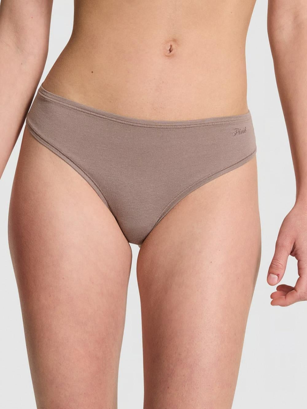 Трусики бікіні Victoria's Secret Pink Cotton Bikini Panty M Коричневий (26849830)