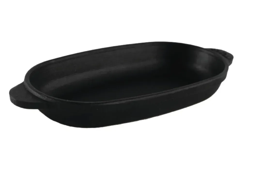 Сковорода чугунная порционная овальная 180х100х25 мм Черный (H1810-D)