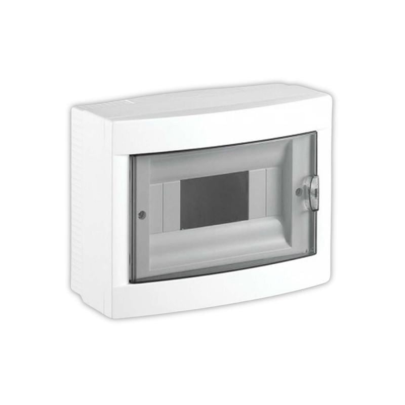 Распределительный щит УЭК ЩРН-П-8 8 модулей пластик 175x230x100 мм навесная прозрачная дверь (MDK23-N-08-40-UEC)