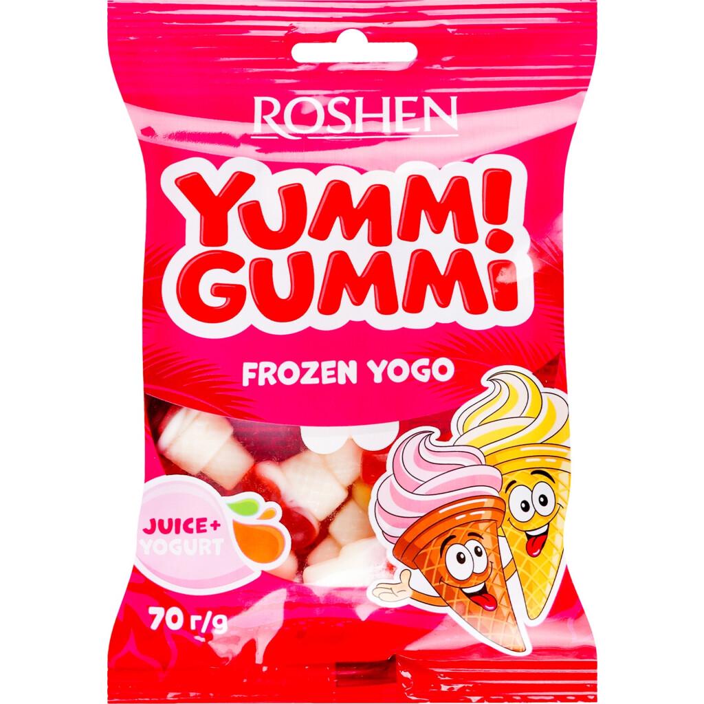 Цукерки желейні Roshen Frozen Yogo Yummi Gummi 70 г (4823077636363)