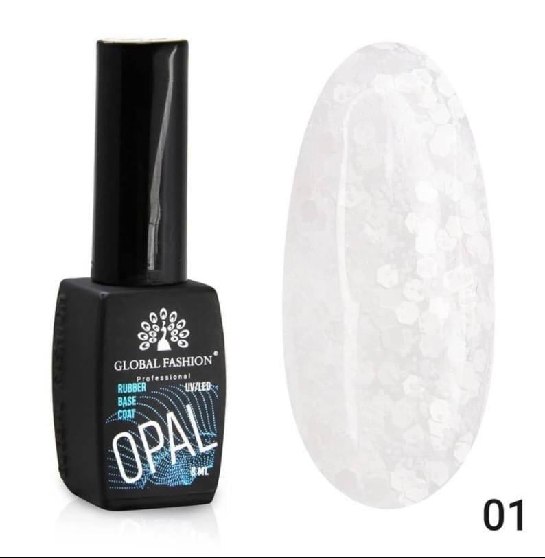 База каучуковая Snow flakes Global Fashion №01 8 мл База каучуковая Snow flakes Global Fashion №01 8 мл