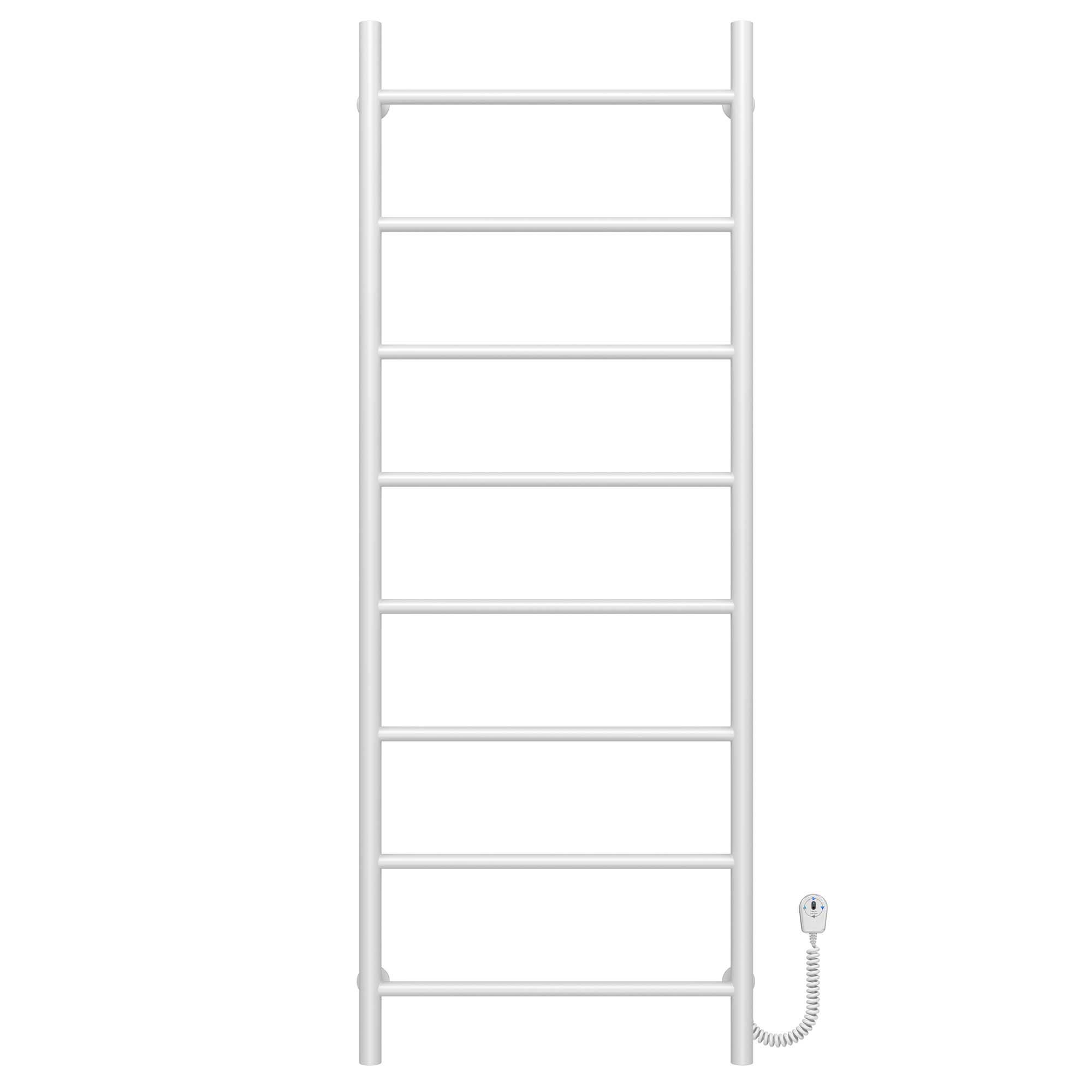 Полотенцесушитель электрический Deffi Орион П8 EF16 правое подключение нержавеющая сталь 500x1400 мм Белый (C.OR.140.50.8.EWR5)