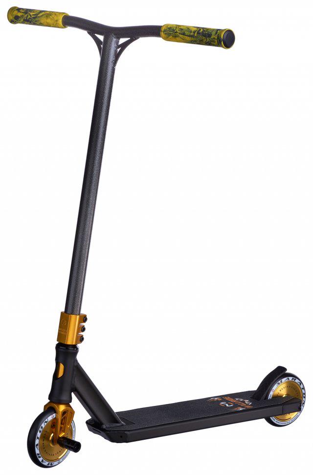 Самокат трюковый Maraton Wall Ride с пегами Золотистый Самокат трюковый Maraton Wall Ride с пегами Золотистый
