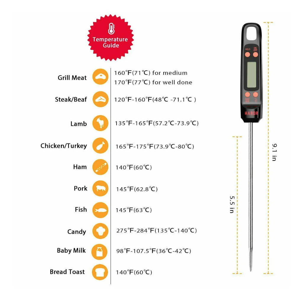 Термометр кухонный Habor CP093A - фото 4 Термометр кухонный Habor CP093A - фото 4