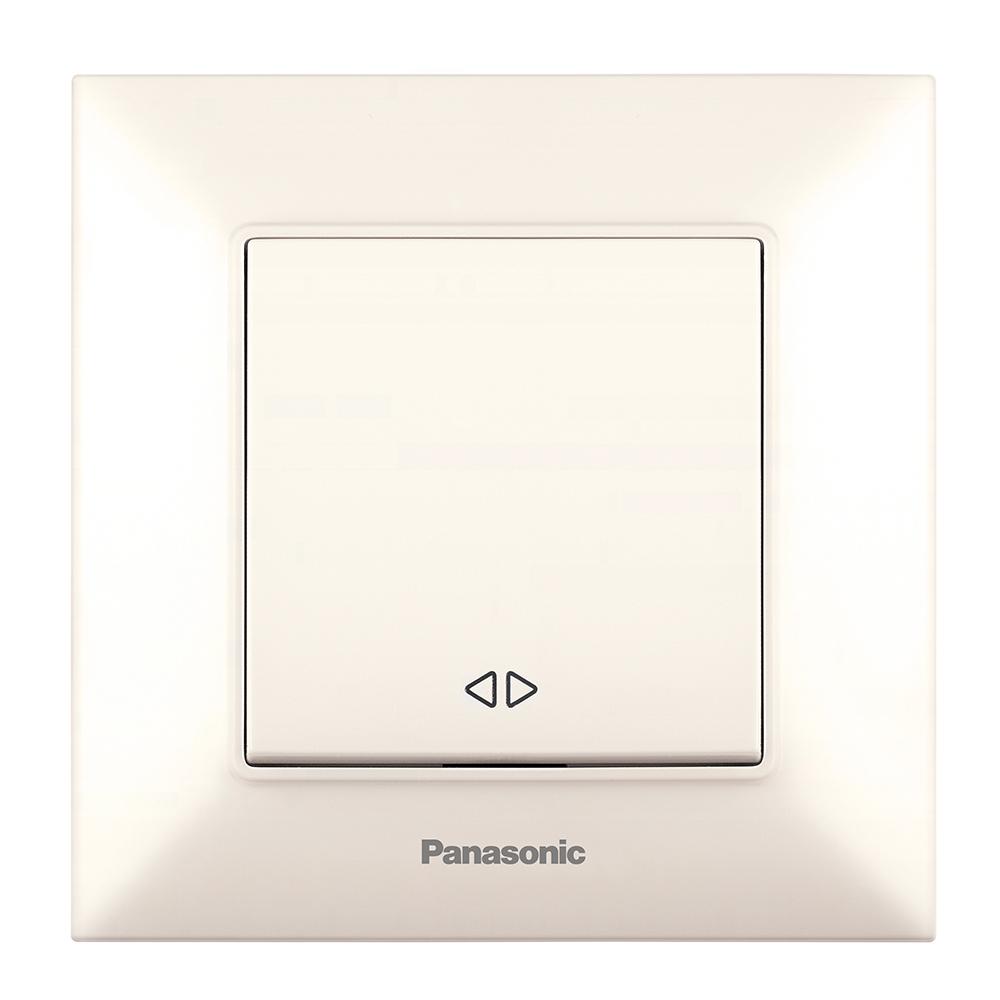 Выключатель Panasonic Arkedia Slim одноклавишный перекрестный Кремовый (22873)