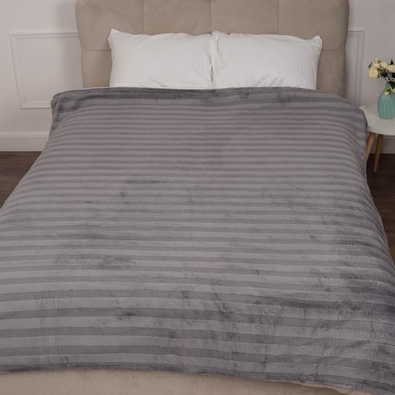 Плед Тепла Лінія 220x240 см Сірий 88377 (39745_1)