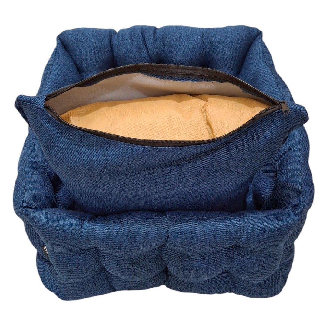 Автомобільне крісло для собак Huge and Tiny зі знімними ременями 50x45 см Синій - фото 4 Автомобільне крісло для собак Huge and Tiny зі знімними ременями 50x45 см Синій - фото 4