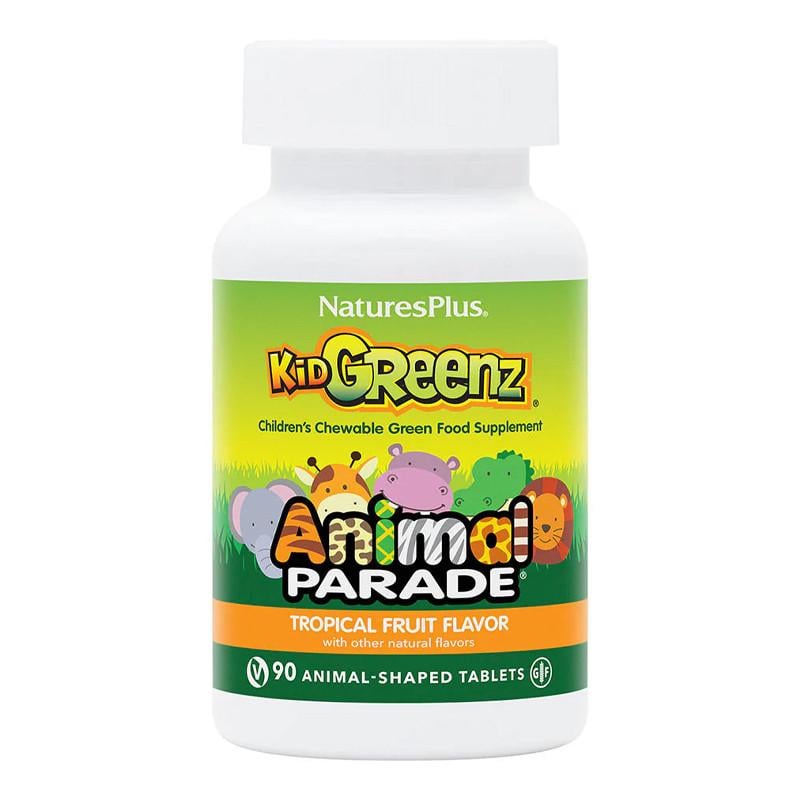 Комплекс витаминов для детей Natures Plus Animal Parade KidGreenz Тропические фрукты 90 жевательных табл. (2363107231)