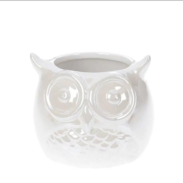 Ваза керамическая Flora Сова 10 см Белый (32076)
