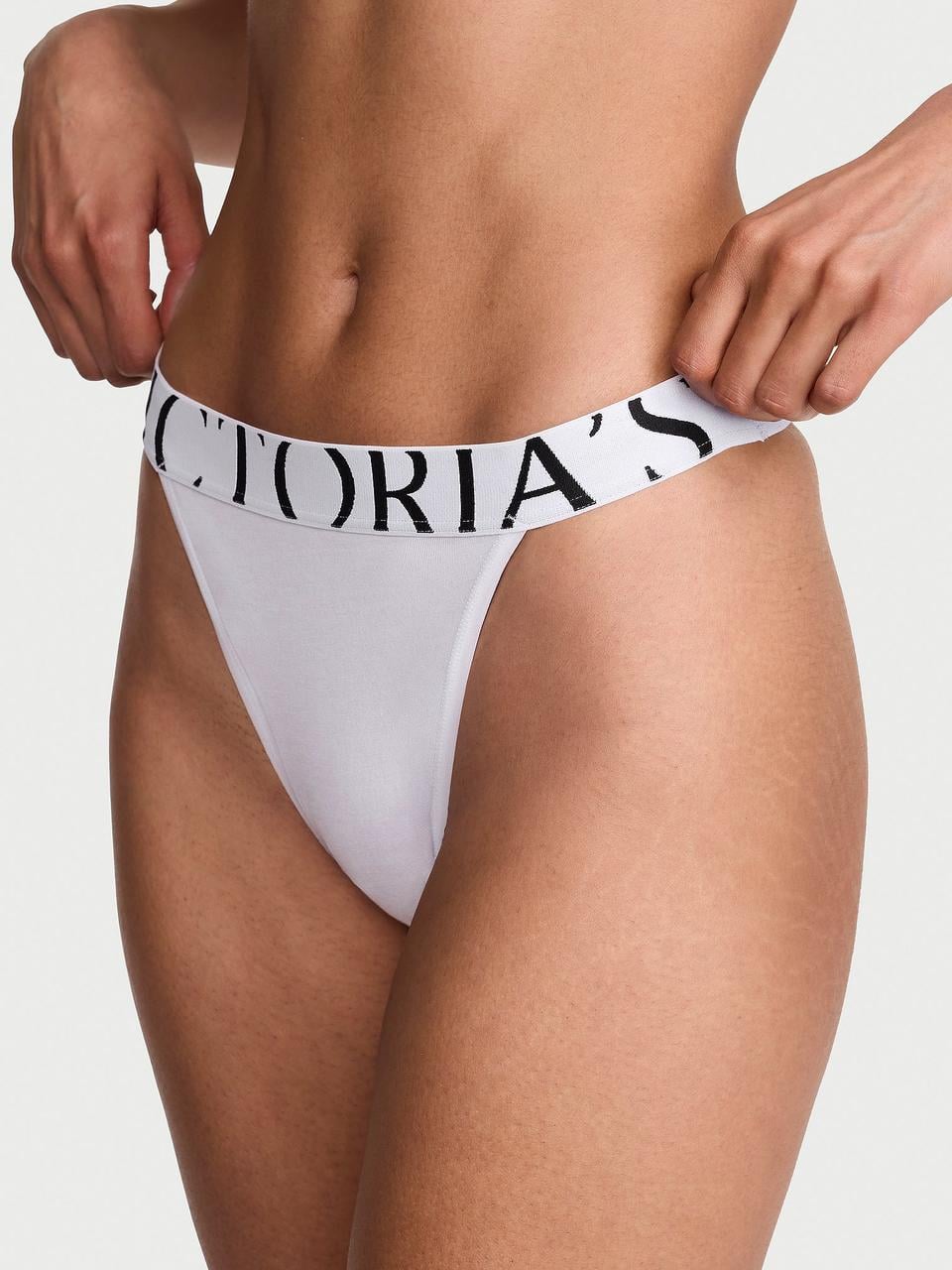 Трусики женские Victoria's Secret Exploded Cotton 90s Brief XL Белый (3058333794)