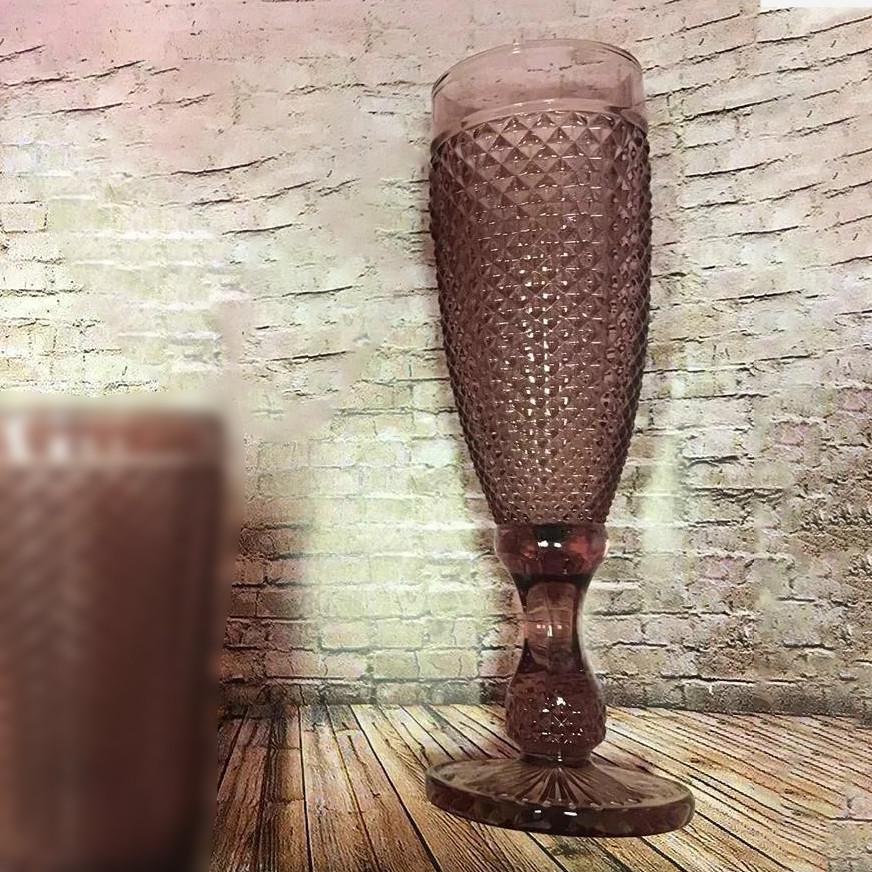 Бокал Амбер для шампанського вінтажний 150 мл Рожевий (21-34215-15-3) - фото 8 Бокал Амбер для шампанського вінтажний 150 мл Рожевий (21-34215-15-3) - фото 8