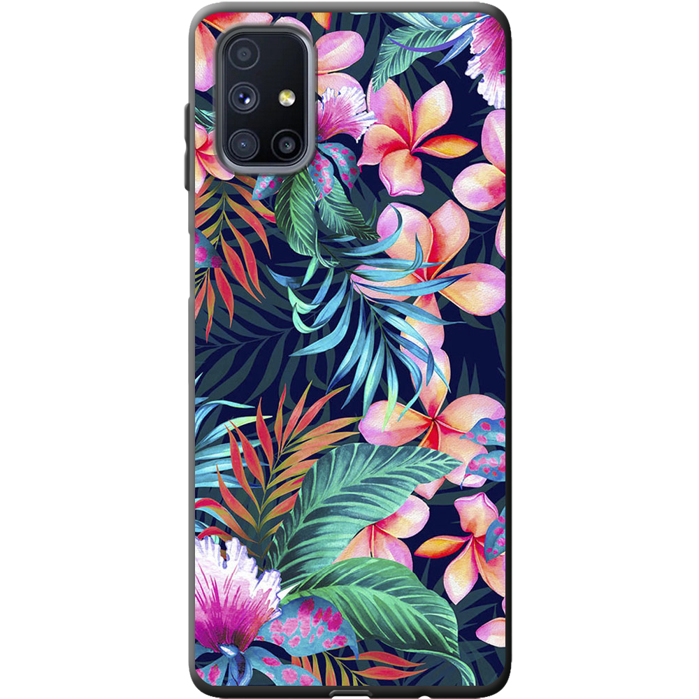 Чохол Boxface Samsung M515 Galaxy M51 flowers in the tropics Чорний силікон (40937-up1971-41345)