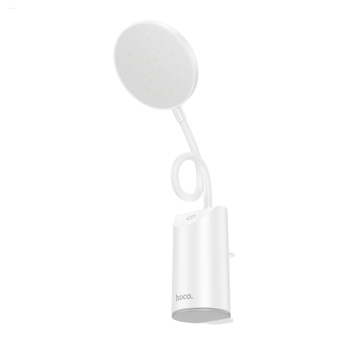 Настільна лампа бездротова Hoco HX10 Clip table lamp на гнучкій ніжці 1200 mAh White (6942007646628) - фото 4 Настільна лампа бездротова Hoco HX10 Clip table lamp на гнучкій ніжці 1200 mAh White (6942007646628) - фото 4