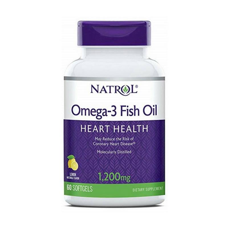 Омега-3 Natrol Fish Oil Heart Heath Lemon 1200 мг 60 капсул (00000028167)