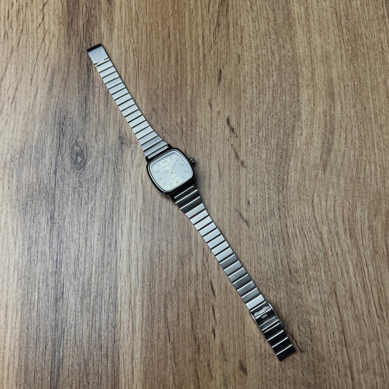 Годинник жіночий металевий Skmei Сріблястий з цифрами (z065-1) - фото 5