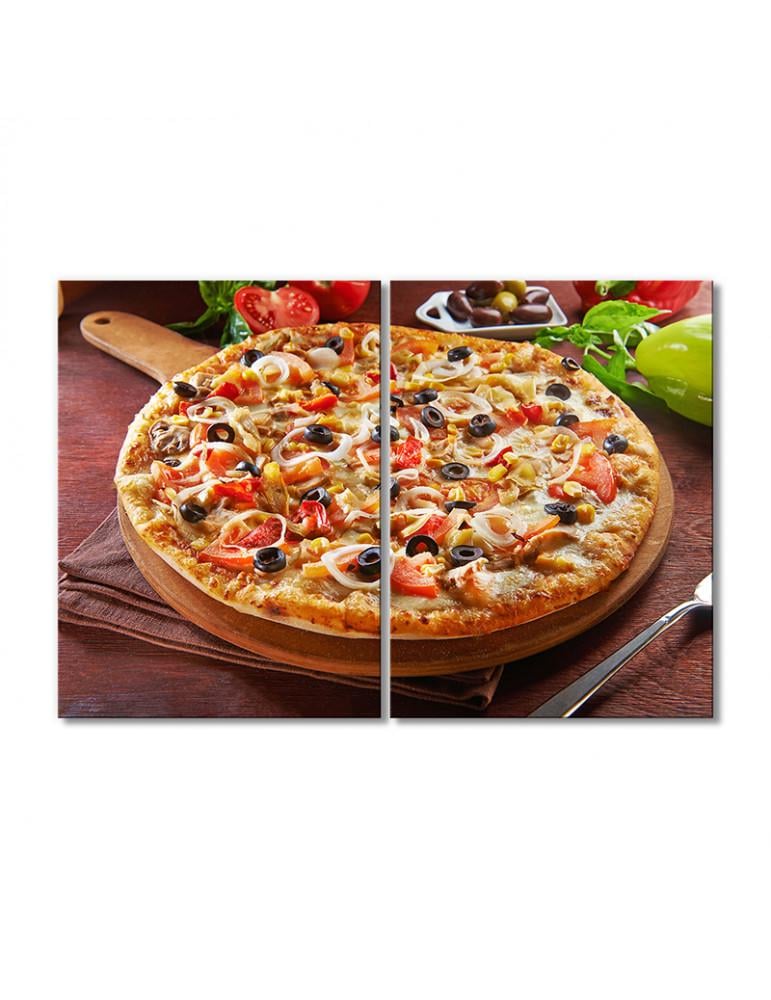Картина модульная Сельская пицца 2 модуля 80x120 см